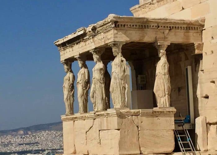 Acropolis women Greece pilgrimage tour saint paul