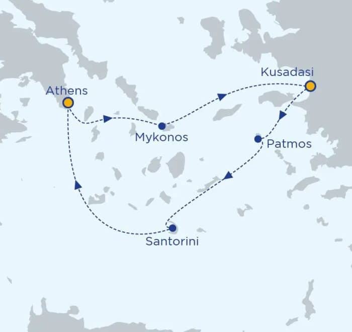 cruise map greece pilgrimage