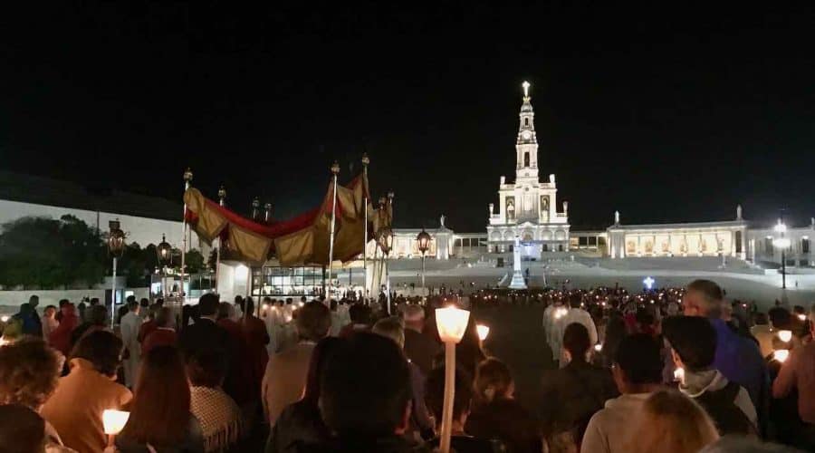 Fatima night procession on pilgrimage