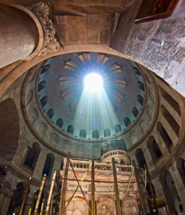 Church of the Holy Sepulchre sunlight Holy Land pilgrimage