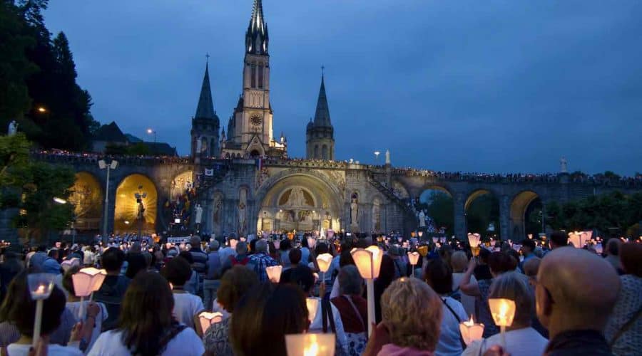 Lourdes pilgrimage tour Candlelight procession