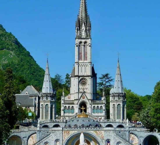 Lourdes rosary basilica on pilgrimage
