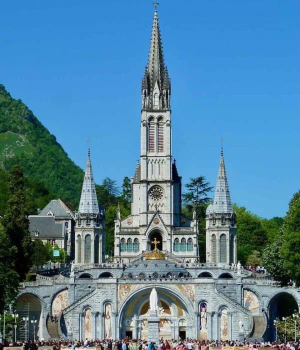 Lourdes rosary basilica on pilgrimage tour