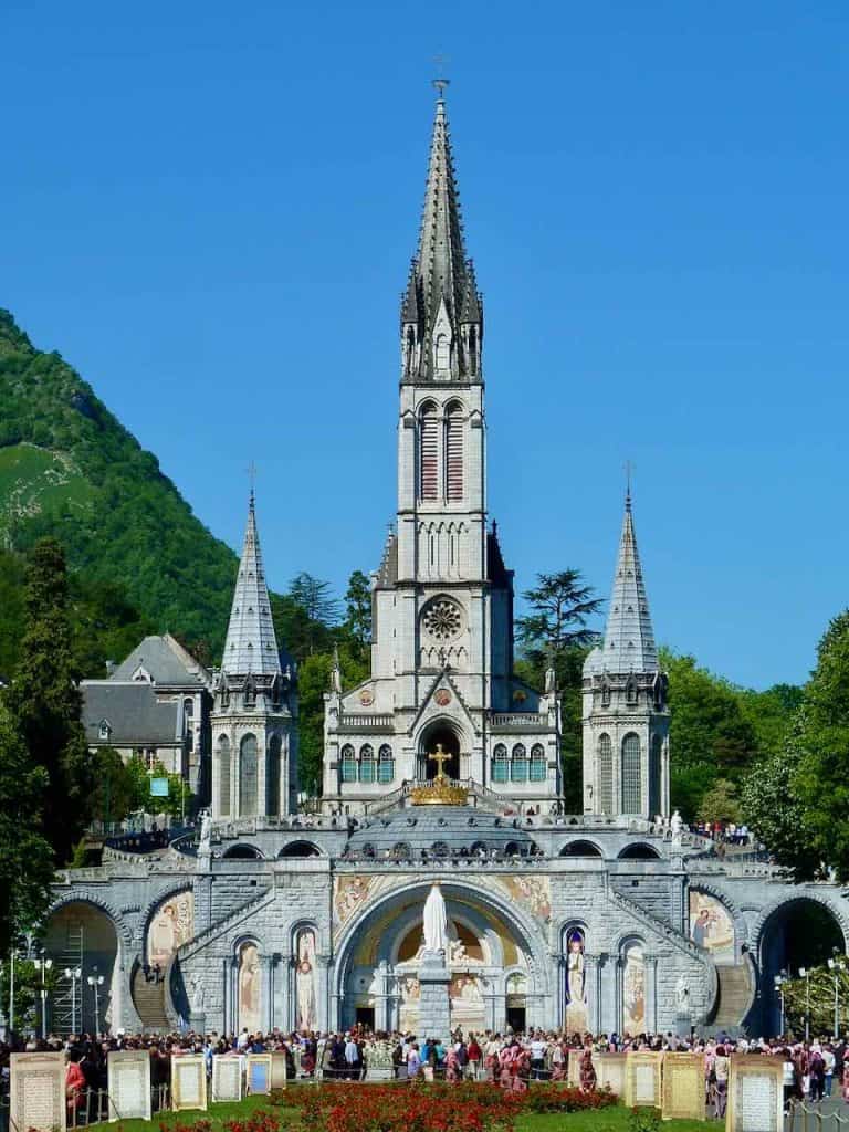 Lourdes rosary basilica on pilgrimage