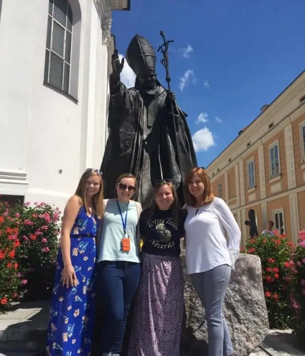 Poland jPII statue Divine Mercy trip pilgrimage tour