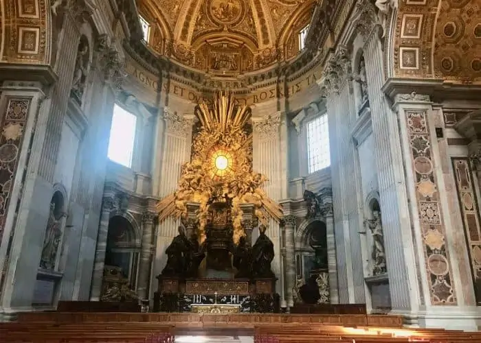 St Peters Basilica Altar 1 Rome tour pilgrimage