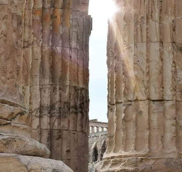 Columns of the Acropolis in Athens Greece Pilgrimage