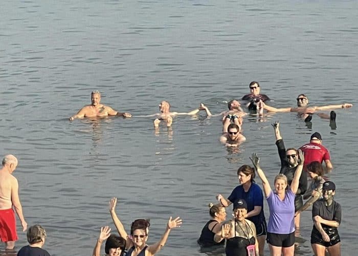 Floating in the Dead Sea Holy Land Pilgrimage