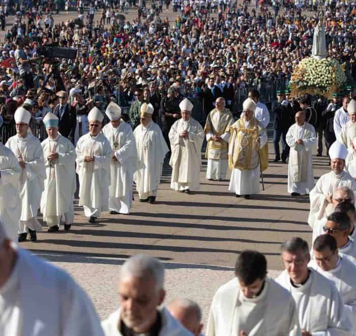 Procession at Fatima portugal pilgrimage tour