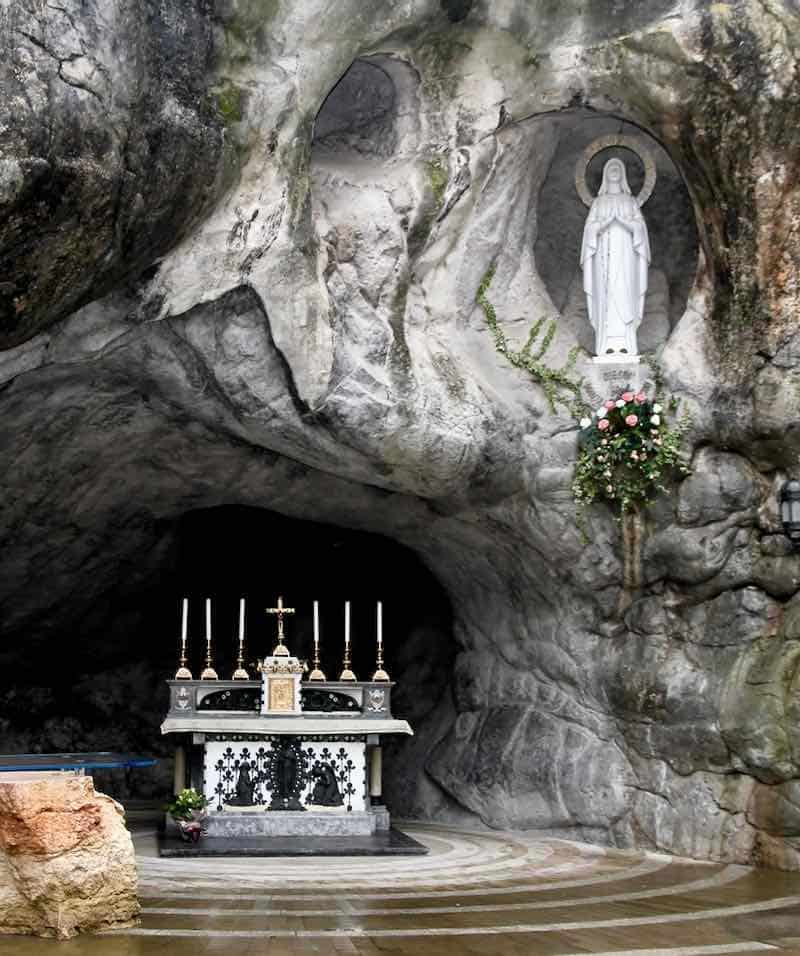 lourdes grotto on pilgrimage