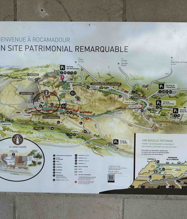 map of rocamadour france on pilgrimage tour