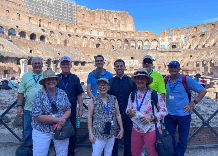 roman coloseum pilgrims rome italy pilgrimage tour