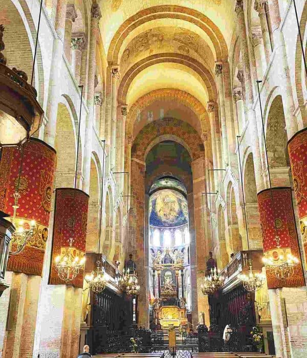 st. sernin interior toulouse france pilgrimage tour