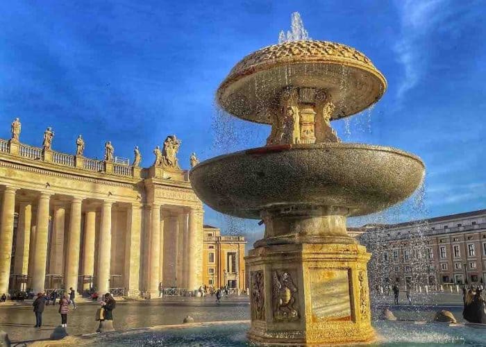 fountain vatican rome italy pilgrimage tour