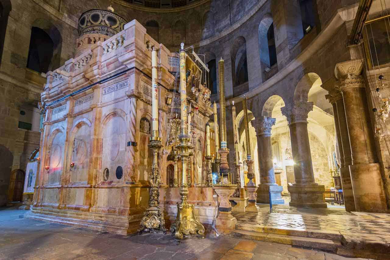 Holy Sepulchre interior Holy Land pilgrimage tour