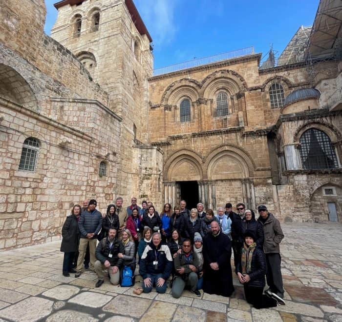 group front holy sepulchre holy land pilgrimage tour