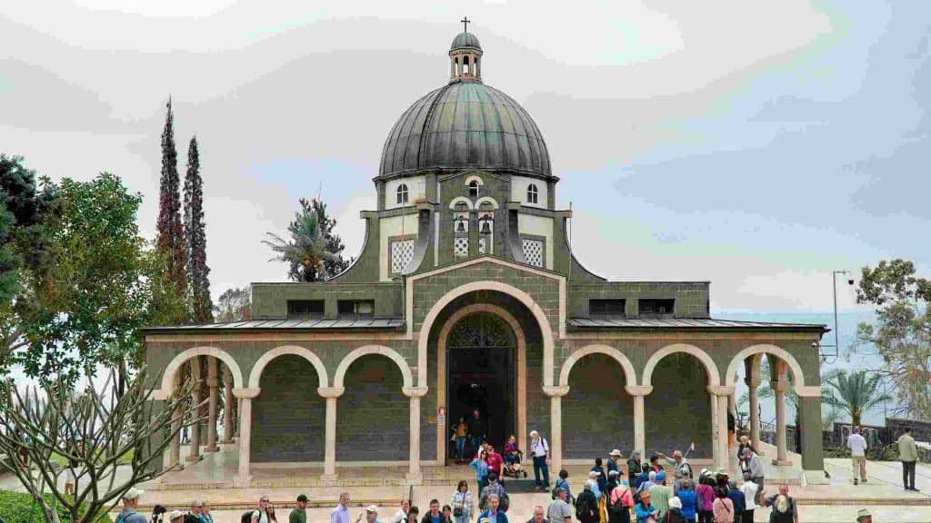 chapel on the Mount of Beatitudes holy land jordan with petra pilgrimage tour