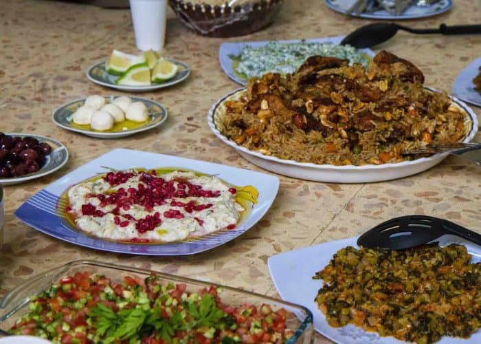 jordan food Holy Land pilgrimage tour mezze
