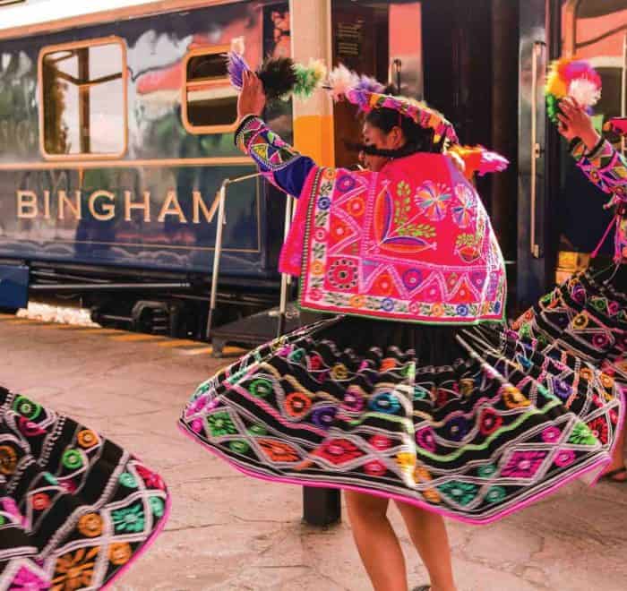 dancers bingham train in peru pilgrimage