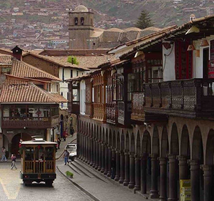 street in cusco lima peru food and faith pilgrimage tour