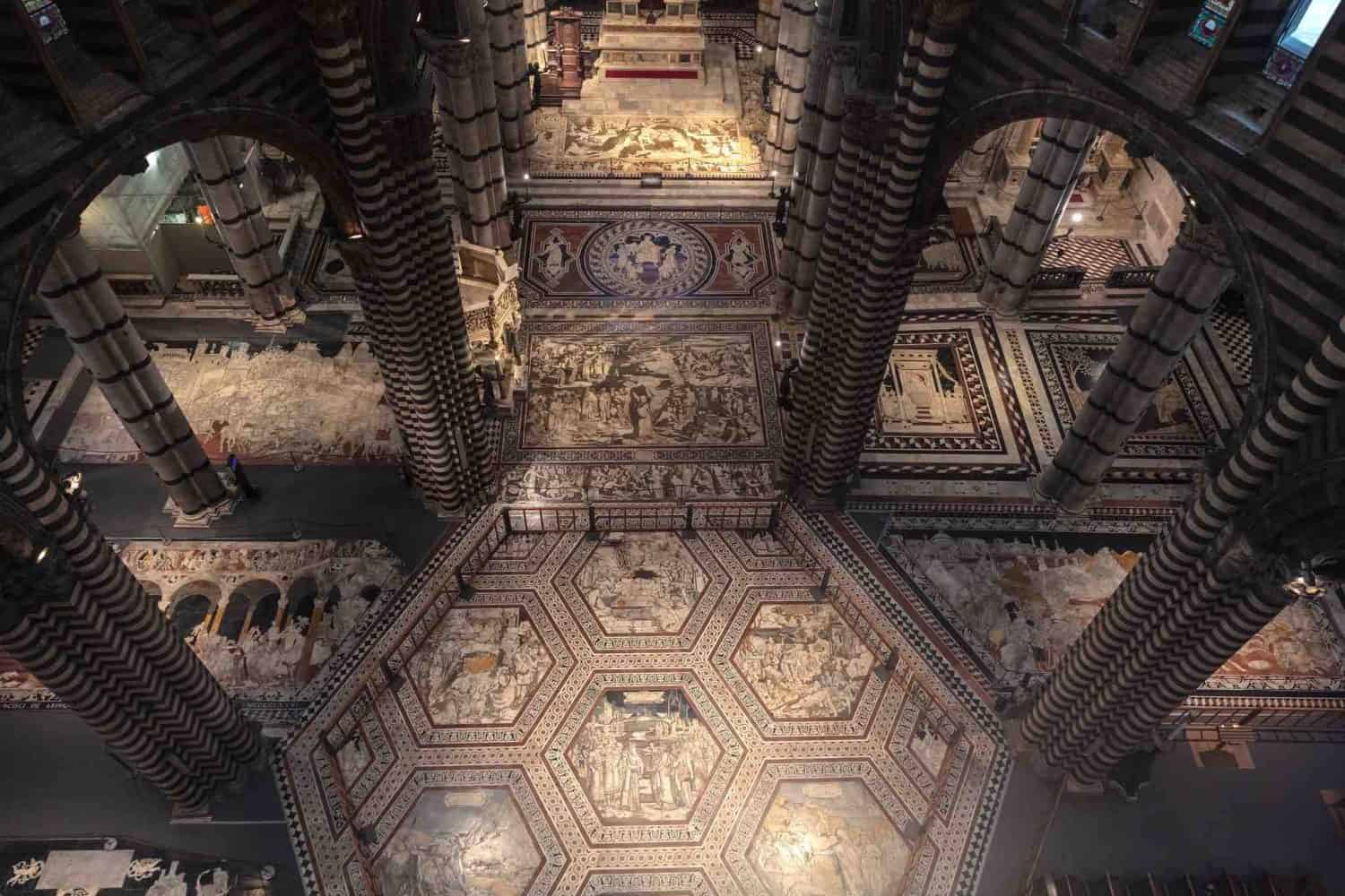 floor of the siena italy cathedral pilgrimage