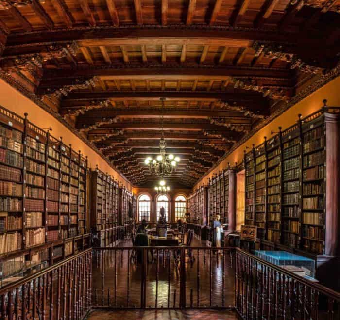 library at Santo Dominigo lima peru pilgrimage tour