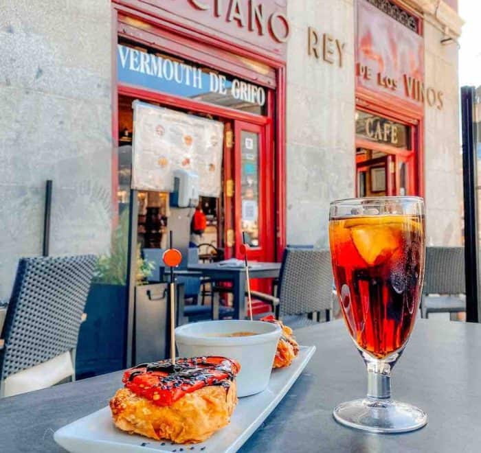 tapas in madrid with vermouth spain pilgrimage tour
