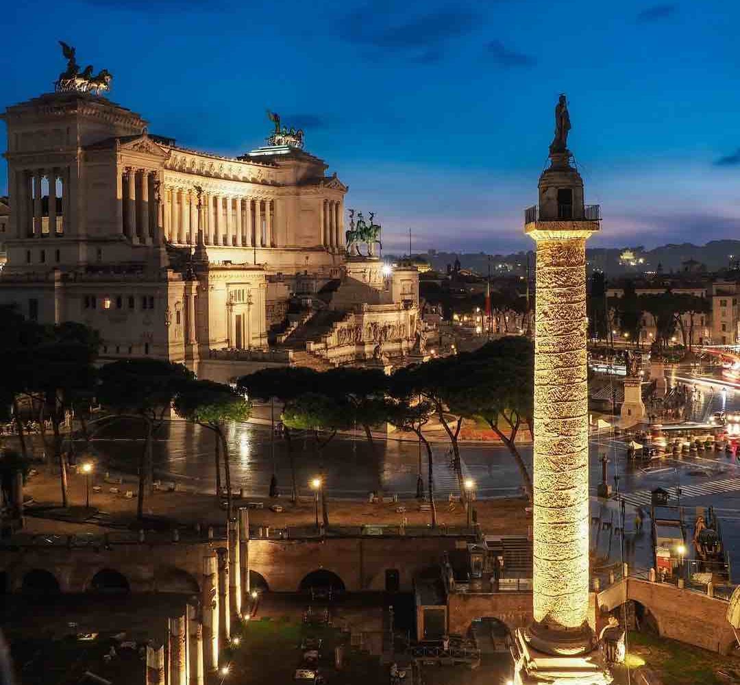 trajan column rome pilgrimage tour