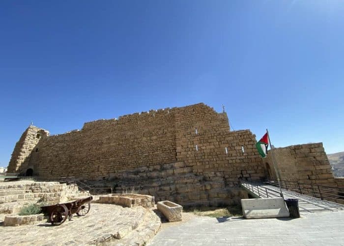 view of the kerak crusader castle jordan
